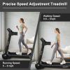 imageGoplus 3HP Electric Folding Treadmill SelfStanding Superfit Treadmill with APP Control Blue Tooth Speaker HD Touch Screen InstallationFree Walking Jogging Running Machine for Home OfficeSilver