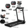 imageGoplus 3HP Electric Folding Treadmill SelfStanding Superfit Treadmill with APP Control Blue Tooth Speaker HD Touch Screen InstallationFree Walking Jogging Running Machine for Home OfficeSilver