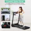 imageGoplus 3HP Electric Folding Treadmill SelfStanding Superfit Treadmill with APP Control Blue Tooth Speaker HD Touch Screen InstallationFree Walking Jogging Running Machine for Home OfficeRed