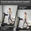 imageGoplus 3HP Electric Folding Treadmill SelfStanding Superfit Treadmill with APP Control Blue Tooth Speaker HD Touch Screen InstallationFree Walking Jogging Running Machine for Home OfficePurple