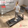 imageGoplus 3HP Treadmill with Desk Workstation Superfit Foldable Treadmills for Home Office Adjustable Height Bluetooth Speaker APP Control LED Display 25 Preset Programs Portable Running MachineBlack