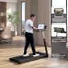 imageGoplus 3HP Treadmill with Desk Workstation Superfit Foldable Treadmills for Home Office Adjustable Height Bluetooth Speaker APP Control LED Display 25 Preset Programs Portable Running MachineBlack