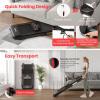 imageGoplus 3HP Treadmill with Desk Workstation Superfit Foldable Treadmills for Home Office Adjustable Height Bluetooth Speaker APP Control LED Display 25 Preset Programs Portable Running MachineBlack