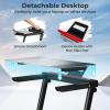imageGoplus 3in1 Treadmill with Large Desk 25HP Folding Electric Treadmills LED Display Remote Control Blue Tooth Speakers Walking Jogging Machine for HomeOffice UseBlack
