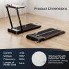 imageGoplus 3in1 Treadmill with Large Desk 25HP Folding Electric Treadmills LED Display Remote Control Blue Tooth Speakers Walking Jogging Machine for HomeOffice UseBlack