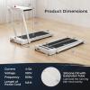 imageGoplus 3in1 Treadmill with Large Desk 25HP Folding Electric Treadmills LED Display Remote Control Blue Tooth Speakers Walking Jogging Machine for HomeOffice UseWhite