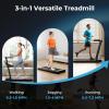 imageGoplus 3in1 Treadmill with Large Desk 25HP Folding Electric Treadmills LED Display Remote Control Blue Tooth Speakers Walking Jogging Machine for HomeOffice UseBlack