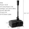 imageGoplus 4 in 1 Submersible Pond Filter Pump 660 GPH Fountain Pump w 3 Nozzles AllinOne Water Pond Cleaning System Outdoor for Aquariums Fish Tank Black