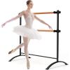 imageGoplus 4FT Portable Ballet Barre 46 Freestanding Adjustable Double Ballet Bar for Stretch Ballet Dance Home Gym School Balance Training Barre for Adults Youth Toddler KidsBlack