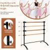 imageGoplus 4FT Portable Ballet Barre 46 Freestanding Adjustable Double Ballet Bar for Stretch Ballet Dance Home Gym School Balance Training Barre for Adults Youth Toddler KidsBlack