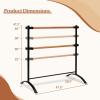 imageGoplus 4FT Portable Ballet Barre 46 Freestanding Adjustable Double Ballet Bar for Stretch Ballet Dance Home Gym School Balance Training Barre for Adults Youth Toddler KidsBlack