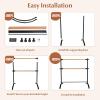 imageGoplus 4FT Portable Ballet Barre 46 Freestanding Adjustable Double Ballet Bar for Stretch Ballet Dance Home Gym School Balance Training Barre for Adults Youth Toddler KidsBlack