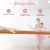 imageGoplus 4FT Portable Ballet Barre 46 Freestanding Adjustable Double Ballet Bar for Stretch Ballet Dance Home Gym School Balance Training Barre for Adults Youth Toddler KidsPink