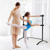 imageGoplus 4FT Portable Ballet Barre 46 Freestanding Adjustable Double Ballet Bar for Stretch Ballet Dance Home Gym School Balance Training Barre for Adults Youth Toddler KidsBlack