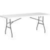imageGoplus 6ft Folding Table Indoor Outdoor Foldable Plastic Folding Tables HeavyDuty Rectangular Fold Up Table wHandle Portable Utility Card Table for Picnic Party Dining Camping Beach White
