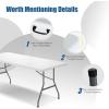 imageGoplus 6ft Folding Table Indoor Outdoor Foldable Plastic Folding Tables HeavyDuty Rectangular Fold Up Table wHandle Portable Utility Card Table for Picnic Party Dining Camping Beach White