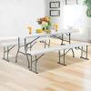 imageGoplus 6ft Folding Table Indoor Outdoor Foldable Plastic Folding Tables HeavyDuty Rectangular Fold Up Table wHandle Portable Utility Card Table for Picnic Party Dining Camping Beach White