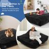 imageGoplus Crash Pad 57quotx57quot 47quotx355quot 475x475ft 4x3ft Sensory Mat with Foam Blocks and Washable Velvet Cover for Kids and Adults Play Therapy Jump Relax57x57 Black