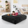imageGoplus Crash Pad 57quotx57quot 47quotx355quot 475x475ft 4x3ft Sensory Mat with Foam Blocks and Washable Velvet Cover for Kids and Adults Play Therapy Jump Relax57x57 Black