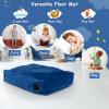imageGoplus Crash Pad 57quotx57quot 47quotx355quot 475x475ft 4x3ft Sensory Mat with Foam Blocks and Washable Velvet Cover for Kids and Adults Play Therapy Jump Relax47x355 Blue