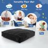imageGoplus Crash Pad 57quotx57quot 47quotx355quot 475x475ft 4x3ft Sensory Mat with Foam Blocks and Washable Velvet Cover for Kids and Adults Play Therapy Jump Relax57x57 Black