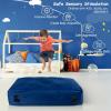 imageGoplus Crash Pad 57quotx57quot 47quotx355quot 475x475ft 4x3ft Sensory Mat with Foam Blocks and Washable Velvet Cover for Kids and Adults Play Therapy Jump Relax47x355 Blue