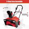 imageGoplus Electric Snow Blower 3190 RPM 20W Corded Snow Thrower w 15 AMP Motor 180 Rotating ampamp 30 FT Throwing Chute Dual LED Lights HDPE WearResistant Wheels Snow Removal for Driveway BlueRed