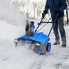 imageGoplus Electric Snow Blower 3190 RPM 20W Corded Snow Thrower w 15 AMP Motor 180 Rotating ampamp 30 FT Throwing Chute Dual LED Lights HDPE WearResistant Wheels Snow Removal for Driveway BlueBlue