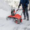 imageGoplus Electric Snow Blower 3190 RPM 20W Corded Snow Thrower w 15 AMP Motor 180 Rotating ampamp 30 FT Throwing Chute Dual LED Lights HDPE WearResistant Wheels Snow Removal for Driveway BlueRed