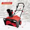 imageGoplus Electric Snow Blower 3190 RPM 20W Corded Snow Thrower w 15 AMP Motor 180 Rotating ampamp 30 FT Throwing Chute Dual LED Lights HDPE WearResistant Wheels Snow Removal for Driveway BlueRed