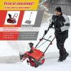 imageGoplus Electric Snow Blower 3190 RPM 20W Corded Snow Thrower w 15 AMP Motor 180 Rotating ampamp 30 FT Throwing Chute Dual LED Lights HDPE WearResistant Wheels Snow Removal for Driveway BlueRed
