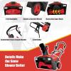 imageGoplus Electric Snow Blower 3190 RPM 20W Corded Snow Thrower w 15 AMP Motor 180 Rotating ampamp 30 FT Throwing Chute Dual LED Lights HDPE WearResistant Wheels Snow Removal for Driveway BlueRed