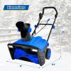 imageGoplus Electric Snow Blower 3190 RPM 20W Corded Snow Thrower w 15 AMP Motor 180 Rotating ampamp 30 FT Throwing Chute Dual LED Lights HDPE WearResistant Wheels Snow Removal for Driveway BlueBlue