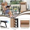 imageGoplus Folding Rocking Chair Zero Gravity Rocking Camping Chair with Pillow ampamp Armrests Folding Lounge Rocker for Outdoor Beach Poolside Yard Garden Indoor