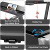 imageGoplus Folding Treadmill Compact Superfit Treadmill with APP Control Blue Tooth Speaker 12 Preset Programs LED Display and Device Holder Walking Running Machine for Home OfficeBlackSilver