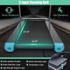 imageGoplus Folding Treadmill Compact Superfit Treadmill with APP Control Blue Tooth Speaker 12 Preset Programs LED Display and Device Holder Walking Running Machine for Home OfficeNavy