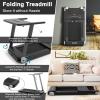imageGoplus Folding Treadmill Compact Superfit Treadmill with APP Control Blue Tooth Speaker 12 Preset Programs LED Display and Device Holder Walking Running Machine for Home OfficeBlackSilver
