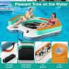 imageGoplus Inflatable Floating Dock 87FT x 87FT Inflatable Dock Platform wDetachable Ladder Carry Bag Water Mat Floating Platform Island Raft for Lake Beach Pool