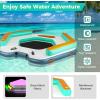 imageGoplus Inflatable Floating Dock 87FT x 87FT Inflatable Dock Platform wDetachable Ladder Carry Bag Water Mat Floating Platform Island Raft for Lake Beach Pool