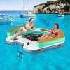 imageGoplus Inflatable Floating Dock 87FT x 87FT Inflatable Dock Platform wDetachable Ladder Carry Bag Water Mat Floating Platform Island Raft for Lake Beach Pool