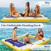 imageGoplus Inflatable Floating Dock 8FT x 8FT x 65 Inch Thick Swim Dock Platform wMesh Swim Area NonSlip Pad Portable Bag Portable Bag Water Mat Raft for Lake Beach River Pool