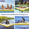imageGoplus Inflatable Floating Dock 8FT x 8FT x 65 Inch Thick Swim Dock Platform wMesh Swim Area NonSlip Pad Portable Bag Portable Bag Water Mat Raft for Lake Beach River Pool