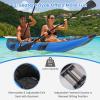 imageGoplus Inflatable Kayak 2Person Kayak Set for Adults with 507 LBS Weight Capacity 2 Aluminium Oars EVA Padded Seat 2 Fins Hand Pump Carry Bag Repair Kit Portable Touring KayaksBlue