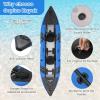 imageGoplus Inflatable Kayak 2Person Kayak Set for Adults with 507 LBS Weight Capacity 2 Aluminium Oars EVA Padded Seat 2 Fins Hand Pump Carry Bag Repair Kit Portable Touring KayaksBlue