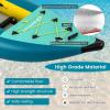 imageGoplus Inflatable Kayak 2Person Kayak Set for Adults with 507 LBS Weight Capacity 2 Aluminium Oars EVA Padded Seat 2 Fins Hand Pump Carry Bag Repair Kit Portable Touring KayaksBlueGreen