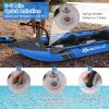 imageGoplus Inflatable Kayak 2Person Kayak Set for Adults with 507 LBS Weight Capacity 2 Aluminium Oars EVA Padded Seat 2 Fins Hand Pump Carry Bag Repair Kit Portable Touring KayaksBlue