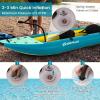 imageGoplus Inflatable Kayak 2Person Kayak Set for Adults with 507 LBS Weight Capacity 2 Aluminium Oars EVA Padded Seat 2 Fins Hand Pump Carry Bag Repair Kit Portable Touring KayaksBlueGreen