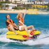 imageGoplus Inflatable Towable Tubes for Boating 1213 Rider Hot Dog Tube for Boat to Pull Water Sports Banana Boat with EVAPadded Seats for Towing Rider12 Riders