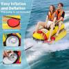 imageGoplus Inflatable Towable Tubes for Boating 1213 Rider Hot Dog Tube for Boat to Pull Water Sports Banana Boat with EVAPadded Seats for Towing Rider12 Riders
