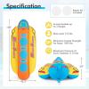 imageGoplus Inflatable Towable Tubes for Boating 1213 Rider Hot Dog Tube for Boat to Pull Water Sports Banana Boat with EVAPadded Seats for Towing Rider13 Riders
